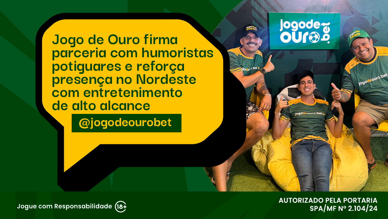 Jogo de Ouro firma parceria com humoristas potiguares e reforça presença no Nordeste com entretenimento de alto alcance