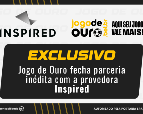 Jogo de Ouro fecha parceria exclusiva com a Inspired e lidera inovação nos slots no Brasil!